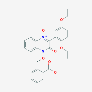 methyl 2-({[3-(2,5-diethoxyphenyl)-4-oxido-2-oxo-1(2H)-quinoxalinyl]oxy}methyl)benzoate