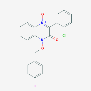 3-(2-chlorophenyl)-1-[(4-iodobenzyl)oxy]-2(1H)-quinoxalinone 4-oxide