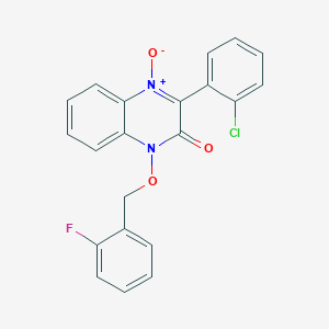 3-(2-chlorophenyl)-1-[(2-fluorobenzyl)oxy]-2(1H)-quinoxalinone 4-oxide