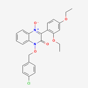 molecular formula C25H23ClN2O5 B3631361 1-[(4-chlorobenzyl)oxy]-3-(2,4-diethoxyphenyl)-2(1H)-quinoxalinone 4-oxide 