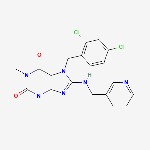 7-[(2,4-Dichlorophenyl)methyl]-1,3-dimethyl-8-(pyridin-3-ylmethylamino)purine-2,6-dione