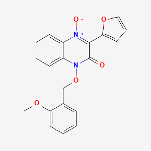 3-(2-furyl)-1-[(2-methoxybenzyl)oxy]-2(1H)-quinoxalinone 4-oxide