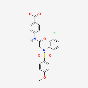 methyl 4-({N-(3-chlorophenyl)-N-[(4-methoxyphenyl)sulfonyl]glycyl}amino)benzoate