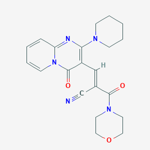 molecular formula C21H23N5O3 B363140 2-(4-morpholinylcarbonyl)-3-[4-oxo-2-(1-piperidinyl)-4H-pyrido[1,2-a]pyrimidin-3-yl]acrylonitrile CAS No. 477735-19-6