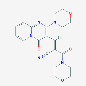 molecular formula C20H21N5O4 B363141 2-(4-morpholinylcarbonyl)-3-[2-(4-morpholinyl)-4-oxo-4H-pyrido[1,2-a]pyrimidin-3-yl]acrylonitrile CAS No. 477735-21-0
