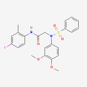 N~2~-(3,4-dimethoxyphenyl)-N~1~-(4-iodo-2-methylphenyl)-N~2~-(phenylsulfonyl)glycinamide