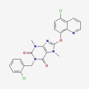 1-(2-chlorobenzyl)-8-[(5-chloro-8-quinolinyl)oxy]-3,7-dimethyl-3,7-dihydro-1H-purine-2,6-dione