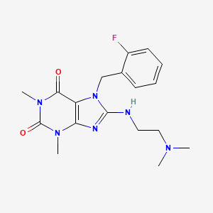 8-{[2-(dimethylamino)ethyl]amino}-7-(2-fluorobenzyl)-1,3-dimethyl-3,7-dihydro-1H-purine-2,6-dione