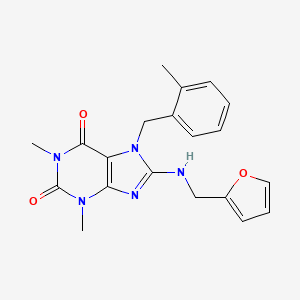 8-{[(Furan-2-YL)methyl]amino}-1,3-dimethyl-7-[(2-methylphenyl)methyl]-2,3,6,7-tetrahydro-1H-purine-2,6-dione