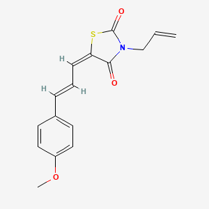 molecular formula C16H15NO3S B3631479 (5E)-5-[(E)-3-(4-methoxyphenyl)prop-2-enylidene]-3-prop-2-enyl-1,3-thiazolidine-2,4-dione 