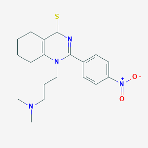 molecular formula C19H24N4O2S B363148 1-(3-(dimethylamino)propyl)-2-(4-nitrophenyl)-5,6,7,8-tetrahydroquinazoline-4(1H)-thione CAS No. 537680-84-5