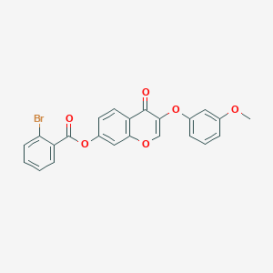 molecular formula C23H15BrO6 B3631490 3-(3-methoxyphenoxy)-4-oxo-4H-chromen-7-yl 2-bromobenzoate 