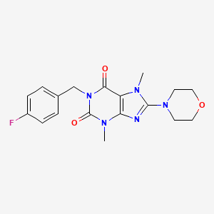 1-(4-fluorobenzyl)-3,7-dimethyl-8-(4-morpholinyl)-3,7-dihydro-1H-purine-2,6-dione