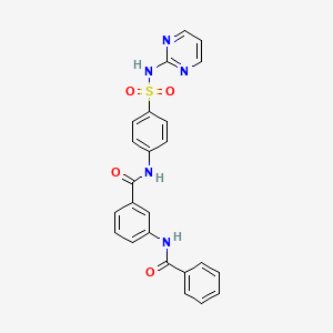 molecular formula C24H19N5O4S B3631512 3-BENZAMIDO-N-{4-[(PYRIMIDIN-2-YL)SULFAMOYL]PHENYL}BENZAMIDE 