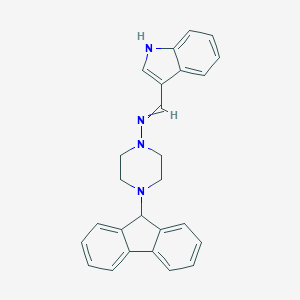 molecular formula C26H24N4 B363153 4-(9H-fluoren-9-yl)-N-(1H-indol-3-ylmethylene)-1-piperazinamine CAS No. 380454-63-7