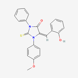 5-(2-hydroxybenzylidene)-1-(4-methoxyphenyl)-3-phenyl-2-thioxo-4-imidazolidinone