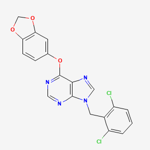 6-(1,3-Benzodioxol-5-yloxy)-9-[(2,6-dichlorophenyl)methyl]purine