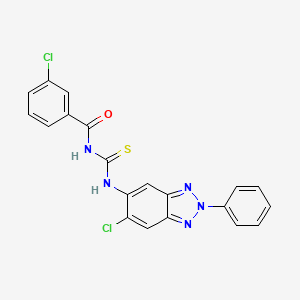 3-chloro-N-{[(6-chloro-2-phenyl-2H-1,2,3-benzotriazol-5-yl)amino]carbonothioyl}benzamide