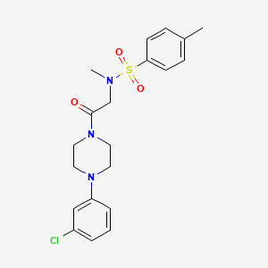 N-{2-[4-(3-chlorophenyl)piperazin-1-yl]-2-oxoethyl}-N,4-dimethylbenzenesulfonamide