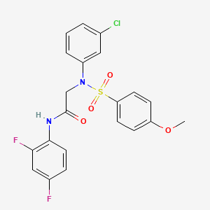 N~2~-(3-chlorophenyl)-N-(2,4-difluorophenyl)-N~2~-[(4-methoxyphenyl)sulfonyl]glycinamide