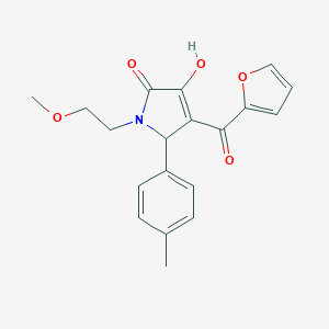 molecular formula C19H19NO5 B363164 4-(2-furoyl)-3-hydroxy-1-(2-methoxyethyl)-5-(4-methylphenyl)-1,5-dihydro-2H-pyrrol-2-one CAS No. 371139-58-1