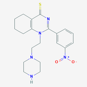 molecular formula C20H25N5O2S B363166 2-(3-Nitrophenyl)-1-(2-piperazin-1-ylethyl)-5,6,7,8-tetrahydroquinazoline-4-thione CAS No. 538338-43-1