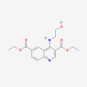 molecular formula C17H20N2O5 B363167 4-(2-Hydroxy-ethylamino)-quinoline-3,6-dicarboxylic acid diethyl ester CAS No. 433955-55-6