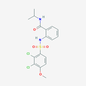 2-{[(2,3-dichloro-4-methoxyphenyl)sulfonyl]amino}-N-isopropylbenzamide