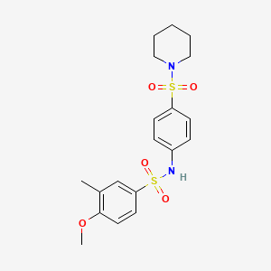 4-methoxy-3-methyl-N-[4-(1-piperidinylsulfonyl)phenyl]benzenesulfonamide