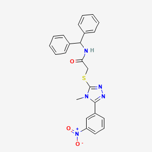 N-(diphenylmethyl)-2-{[4-methyl-5-(3-nitrophenyl)-4H-1,2,4-triazol-3-yl]sulfanyl}acetamide