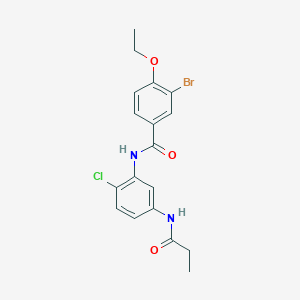 3-bromo-N-[2-chloro-5-(propanoylamino)phenyl]-4-ethoxybenzamide