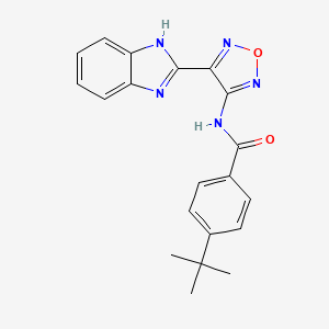 molecular formula C20H19N5O2 B3631722 N-[4-(1H-benzimidazol-2-yl)-1,2,5-oxadiazol-3-yl]-4-tert-butylbenzamide 