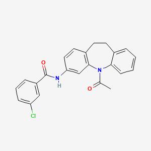 N-(11-acetyl-5,6-dihydrobenzo[b][1]benzazepin-2-yl)-3-chlorobenzamide