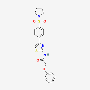 2-phenoxy-N-{4-[4-(1-pyrrolidinylsulfonyl)phenyl]-1,3-thiazol-2-yl}acetamide