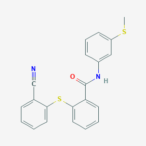 2-[(2-cyanophenyl)thio]-N-[3-(methylthio)phenyl]benzamide