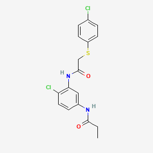 N-[4-chloro-3-({[(4-chlorophenyl)thio]acetyl}amino)phenyl]propanamide