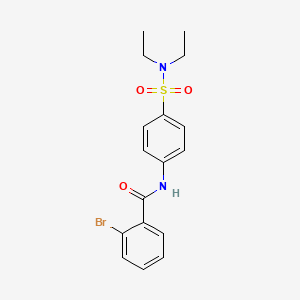 molecular formula C17H19BrN2O3S B3631763 2-bromo-N-[4-(diethylsulfamoyl)phenyl]benzamide 