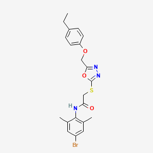 N-(4-bromo-2,6-dimethylphenyl)-2-({5-[(4-ethylphenoxy)methyl]-1,3,4-oxadiazol-2-yl}sulfanyl)acetamide