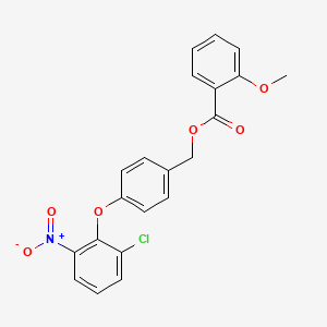 4-(2-chloro-6-nitrophenoxy)benzyl 2-methoxybenzoate