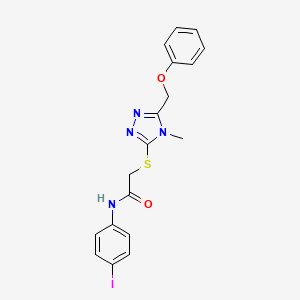 N-(4-iodophenyl)-2-{[4-methyl-5-(phenoxymethyl)-4H-1,2,4-triazol-3-yl]sulfanyl}acetamide