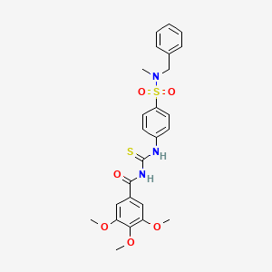 N-{[(4-{[benzyl(methyl)amino]sulfonyl}phenyl)amino]carbonothioyl}-3,4,5-trimethoxybenzamide