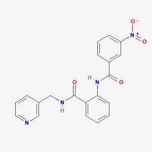 molecular formula C20H16N4O4 B3631810 2-[(3-nitrobenzoyl)amino]-N-(3-pyridinylmethyl)benzamide 