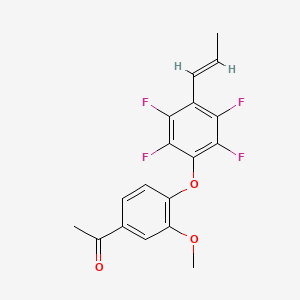 1-[3-methoxy-4-[2,3,5,6-tetrafluoro-4-[(E)-prop-1-enyl]phenoxy]phenyl]ethanone