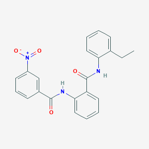 molecular formula C22H19N3O4 B3631834 N-(2-ethylphenyl)-2-[(3-nitrobenzoyl)amino]benzamide 