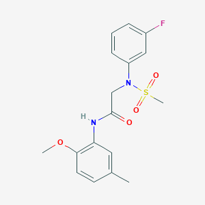 N~2~-(3-fluorophenyl)-N-(2-methoxy-5-methylphenyl)-N~2~-(methylsulfonyl)glycinamide