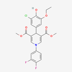 dimethyl 4-(3-chloro-5-ethoxy-4-hydroxyphenyl)-1-(3,4-difluorophenyl)-1,4-dihydro-3,5-pyridinedicarboxylate