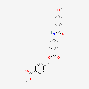 molecular formula C24H21NO6 B3631869 4-(methoxycarbonyl)benzyl 4-[(4-methoxybenzoyl)amino]benzoate 