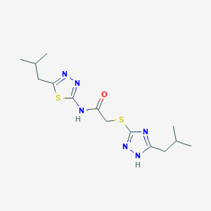 N-[5-(2-methylpropyl)-1,3,4-thiadiazol-2-yl]-2-{[5-(2-methylpropyl)-4H-1,2,4-triazol-3-yl]sulfanyl}acetamide