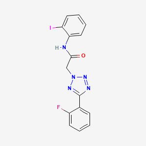 2-[5-(2-FLUOROPHENYL)-2H-1,2,3,4-TETRAZOL-2-YL]-N-(2-IODOPHENYL)ACETAMIDE