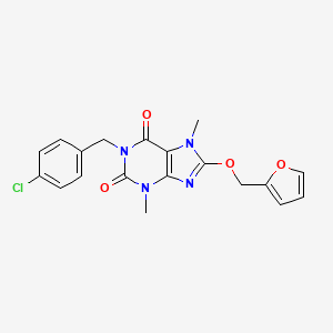 1-(4-chlorobenzyl)-8-(furan-2-ylmethoxy)-3,7-dimethyl-3,7-dihydro-1H-purine-2,6-dione